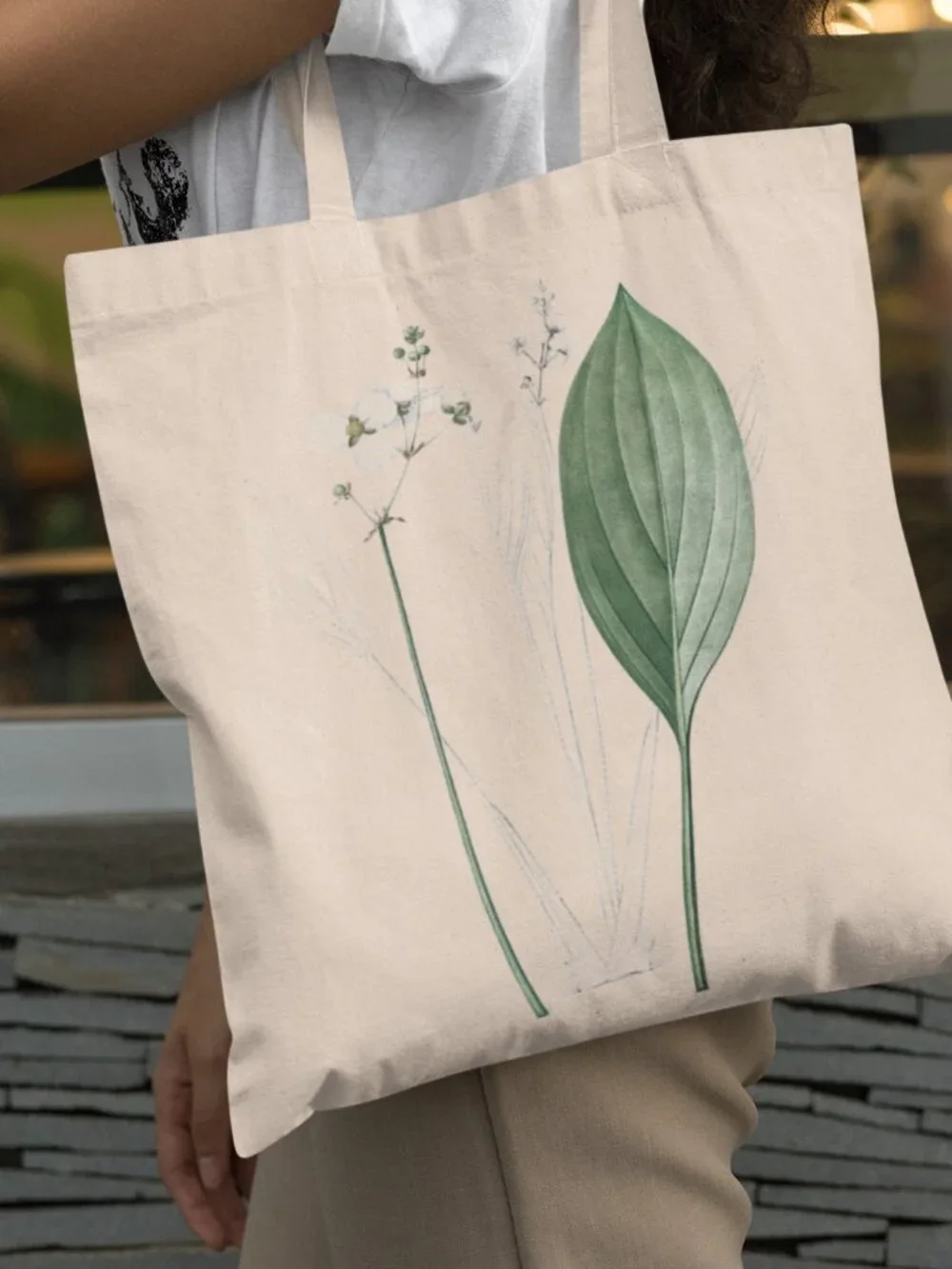 Arrowhead Vintage Floral Print Graphic Canvas Tote Bag